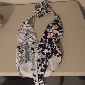 Shein One Piece Multi Color Swimsuit Size Medium